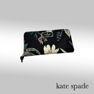 Kate Spade New York Black Wilson Road Botanical Neda Wallet